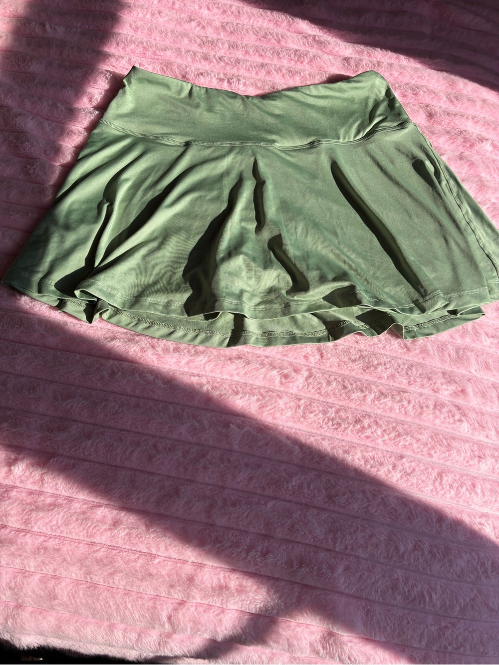 Sage Green Athletic Tennis Skort Built-In Shorts Pockets Size L